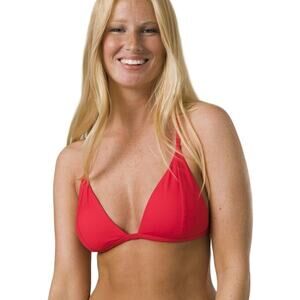 prAna Size XL Carmine Red Sunkissed Triangle Swim Top Strappy Swimwear N13-11